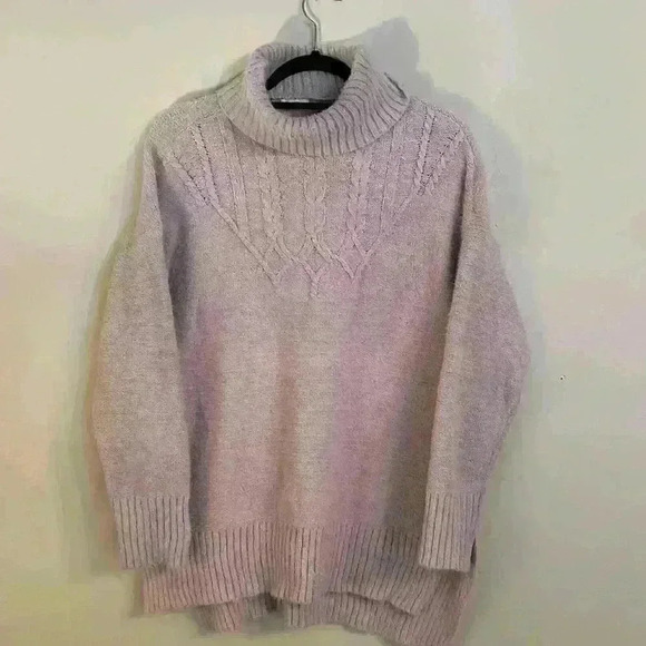 Maurices Soft Knit Oversized Tunic Turtleneck Sweater Pink Size M - Picture 1 of 9
